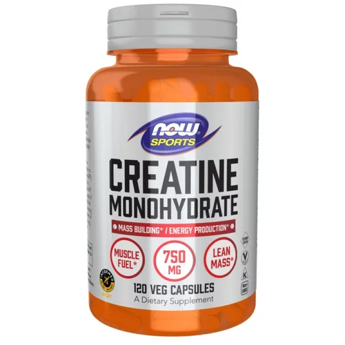 Now Foods Kreatin Monohidrat NOW, 750 mg (120 kapsul)