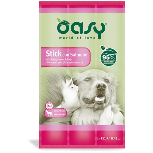 Oasy Stick palčke - losos - 3 x 12 g Cene