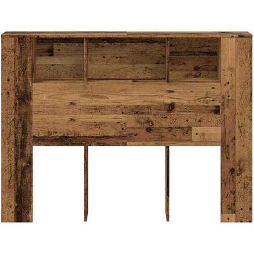 VidaXL Uzglavni ormarić staro drvo 140x18,5x102,5 cm konstruirano drvo Slike