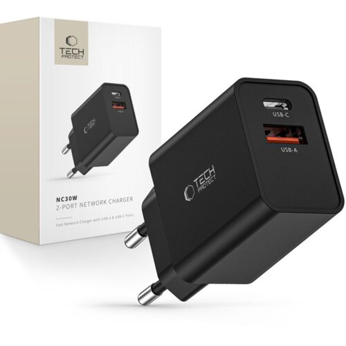 TECH-PROTECT 2-PORTNI POLNILEC ZA TELEFON PD30W QC3.0 ZA USB NAPRAVE, (5000302916) Cene