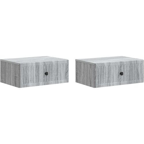  Noćni ormar s ladicama 2 pcs Siva sonoma 49 x 34,5 x 20 cm Cijene