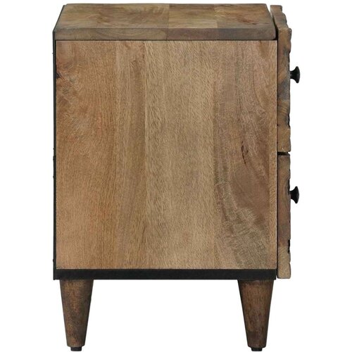  Noćni ormar 2 pcs Smeđa 40 x 33 5 x 46 cm Čvrsto drvo manga Slike