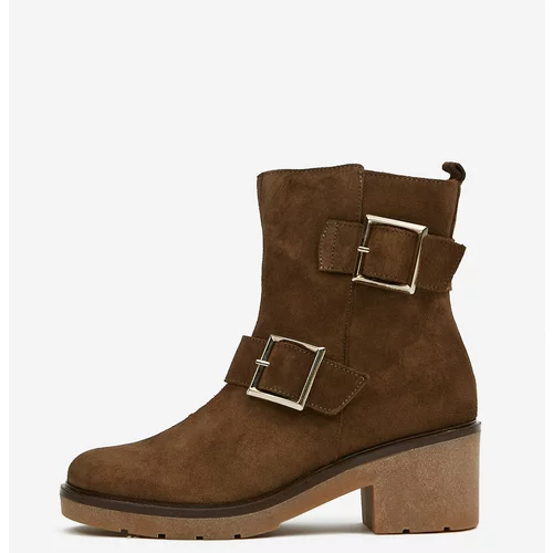 OJJU Brown suede ankle boots