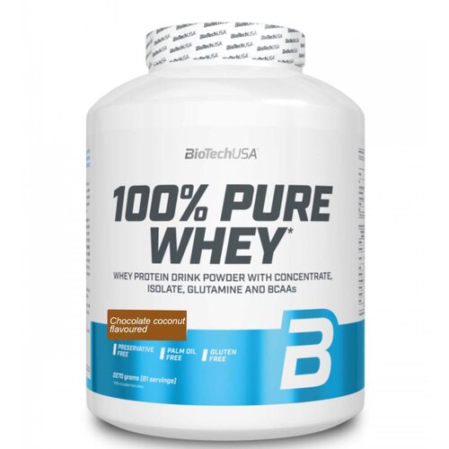 BioTech USA 100% Pure Whey protein sa ukusom čokolade i kokosa, 2.27kg Cene