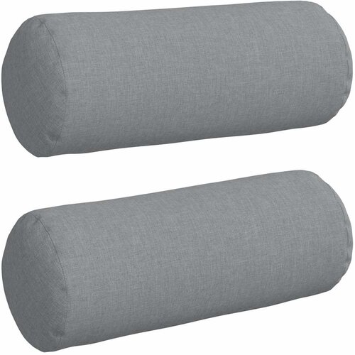  Valjkasti jastučići 2 pcs Svijetlo siva &amp;Oslash; 15 x 40 cm tkanina Slike