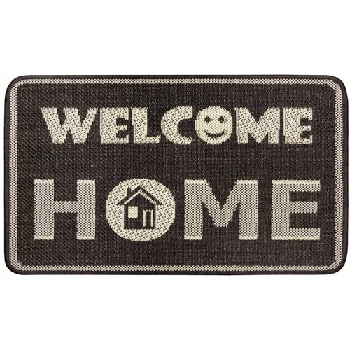 Hanse Home smeđi otirač Weave Smiley Welcome, 50 x 80 cm