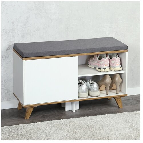 Kesper KSP15942 CIPELARNIK SA JASTUKOM ZA SEDENJE BELI 77 x 48 x 30 CM Slike