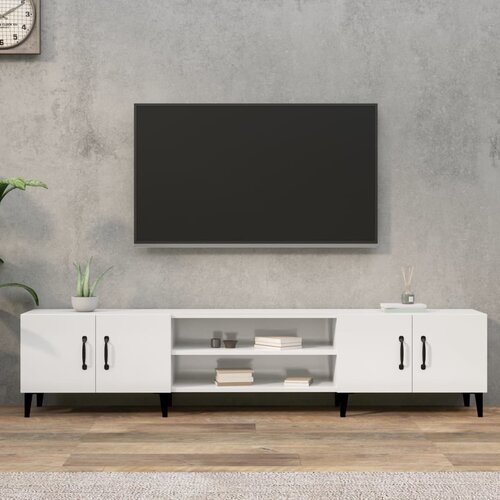vidaXL TV omarica visok sijaj bela 180x31,5x40 cm inženirski les Cene