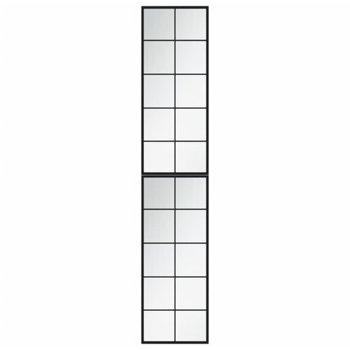 Maison Chic 2 kosi stenskega ogledala - kozmetično ogledalo črno 100x40 cm kovinsko, (21698115) Cene