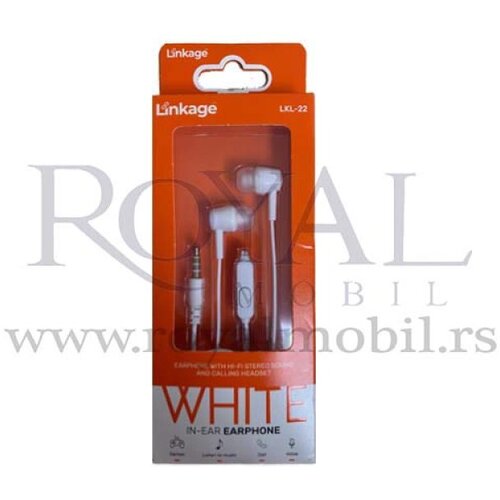  linkage slu&amp;scaron;alice LKL-22 3.5mm bela Slike