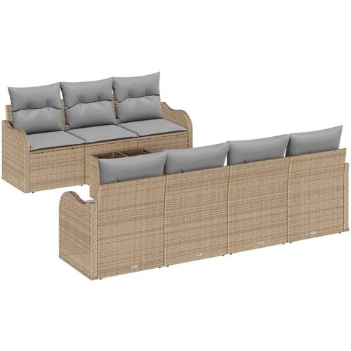 vidaXL Vrtna sedežna garnitura Bež 55 x 55 x 37 cm poli ratan, (5000134748) Cene