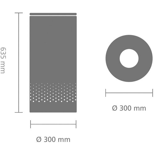 Brabantia Laundry Bin, 35 L dark grey / white Slike