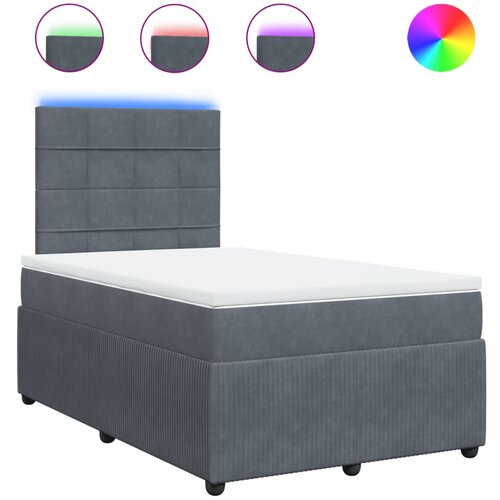 Maison Chic Box spring postelja - Vzmetna postelja z vzmetnico temno siva 120x200 cm žamet SL17149, (21891992) Cene