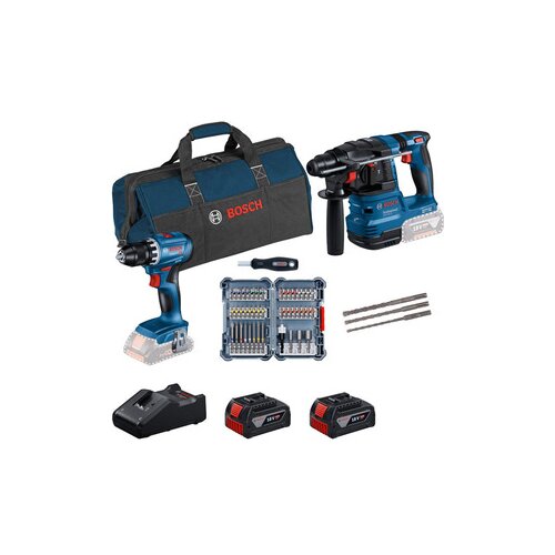 Bosch Kombo set GSR 18V-45 + GBH 18V-22 + ACC sets + 2 x GBA 4.0Ah + GAL 18V-40 + Karton 0615V0003D Cene