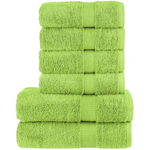  6-dijelni vrhunski set ručnika SOLUND zelena boja jabuke 600gsm Cijene