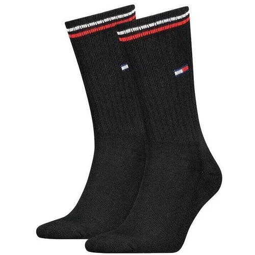 Tommy Hilfiger 2 Pack Flag Small Logo Socks Black Crna