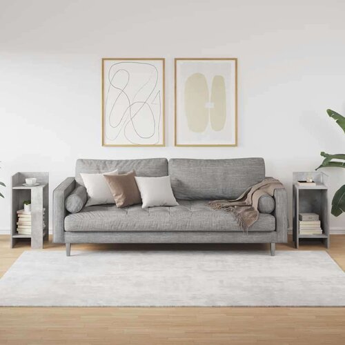 VidaXL Pomoćni stolići 2 kom s policom siva boja betona 25,5x27x60 cm Slike