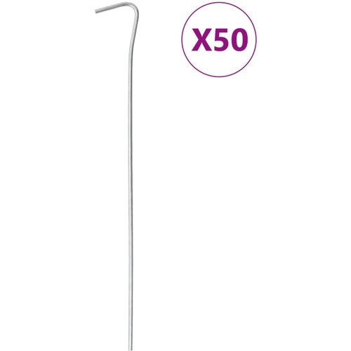 VidaXL Klini za &amp;scaron;otor 50 kosov 23 cm &amp;Oslash;6 mm pocinkano jeklo, (21275857) Slike