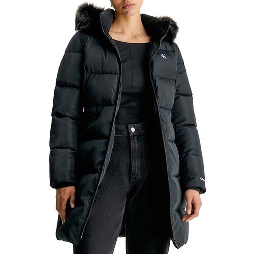 Calvin Klein ženska jakna faux fur hooded fitted long jkt J20J221890BEH Slike