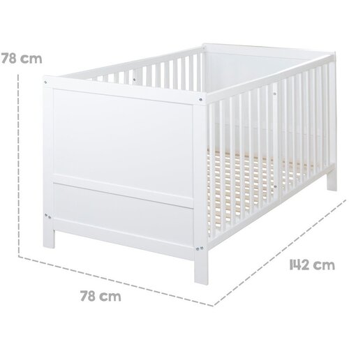 Roba Bela otro&amp;scaron;ka posteljica z nastavljivo vi&amp;scaron;ino 70x140 cm Easy Sleep &amp;ndash; Slike