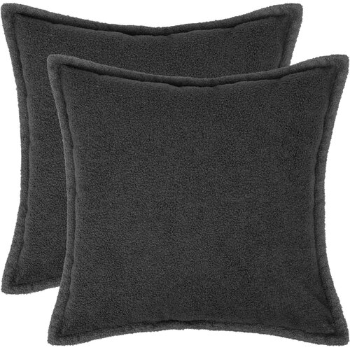  Presvlaka za jastuk 2 pcs HOUTEN Tamnosiva 55 x 55 cm Bouclé Cene