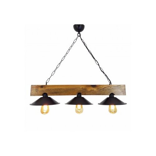 Opviq Vislica SAPKA smeđe/ crna, drvo 80 x 22 x 65 cm, ručni rad, 3 x E27 40 W, Üç Şapka Avize Cijene
