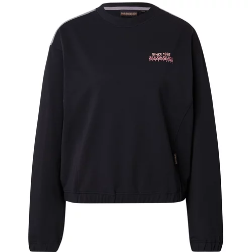 Napapijri Sweater majica 'KEITH' siva / rosé / prljavo roza / crna