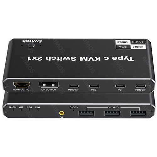INF 2 v 1 izhod USB-C KVM stikalo 8K@60Hz 4K@120Hz 2 vrata USB-C stikalo, (21275710) Cene