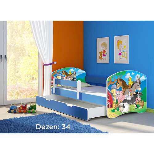 ACMA dečiji krevet ii 160x80 f + dušek 6 cm BLUE34 Cene