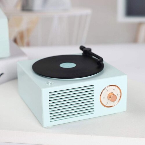  bluetooth zvučnik retro vintage 3D plavi Cene