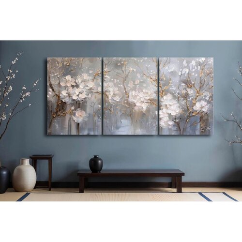 WALLXPERT 3P70100C009 Multicolor Decorative Canvas Painting (3 Pieces) Cene