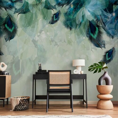  Foto tapeta - Emerald Feathers 441x315 Samoljepljiva Cene