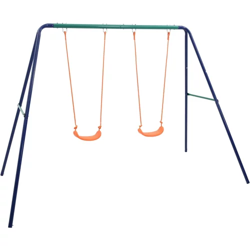 vidaXL Komplet otroških gugalnic z 2 sedežema iz jekla, (20787400)