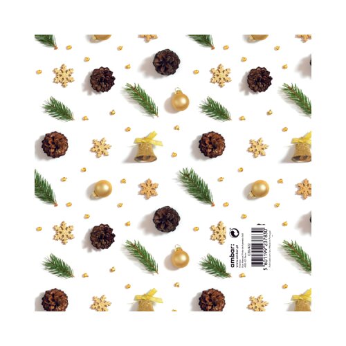 Ambar Novogodi&amp;scaron;nji ukrasni papir tabak - Pinecone Christmas Slike