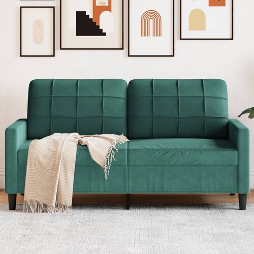  The Living Store Dvosed temno zelen 140 cm žamet - Dvosed, (21495019) Cene