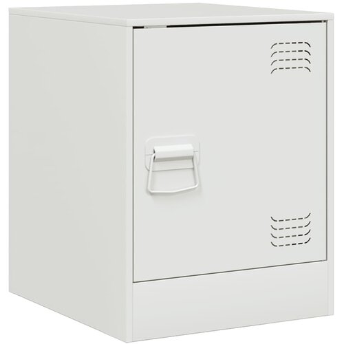 Maison Chic Nočna omarica - Nočna miza bela 34,5x39x44 cm jeklo, (21687387) Cene