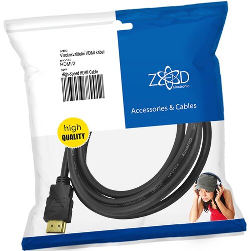 Zed Electronic HDMI kabl, 2.0 met &amp;ndash; HDMI/2 Slike