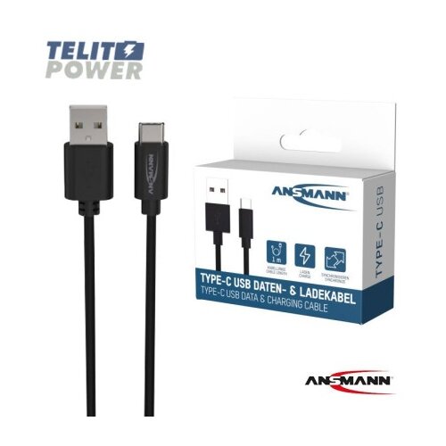 Ansmann USB A na tip-C kabl za punjenje i prenos podataka &amp;ndash; 100 cm ( 4930 ) Slike