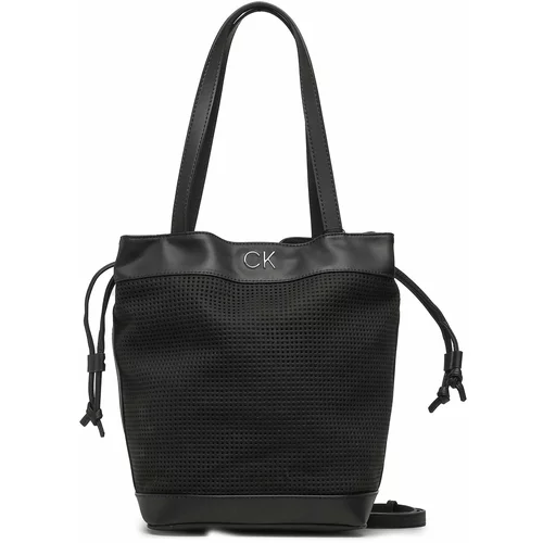 Calvin Klein Ročna torba Re-Lock Drawstring Bag Perf K60K610635 Ck Black BAX