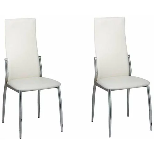  Blagovaonske stolice od umjetne kože 2 kom bijele
