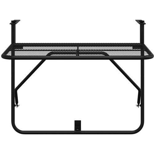 VidaXL balkonski stol crni 60 x 40 cm čelični Slike
