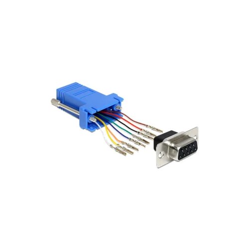 Delock 65430 RJ45 / VGA adapter [1x 9-polni ženski konektor D-Sub - 1x RJ45-utičnica] crna, plava boja, srebrna Cijene