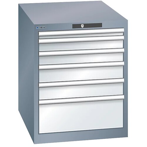 LISTA predalnik s 6 predali, šxgxv 564 x 724 x 700 mm, svetlo moder Cene