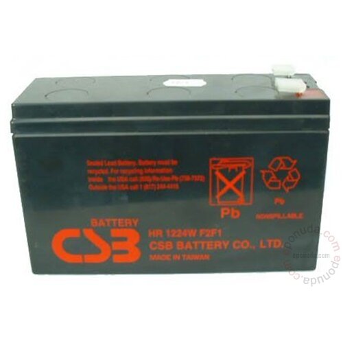 Csb HR 1224W high-rate HR1224WF2F1 svinčeni akumulator 12 V 5.8 Ah svinčevo-koprenast (&Scaron;xVxG) 151 x 98 x 51mm plo&scaron;čati vtič, 6,35mm brez vzdrž, (20438085) Cene