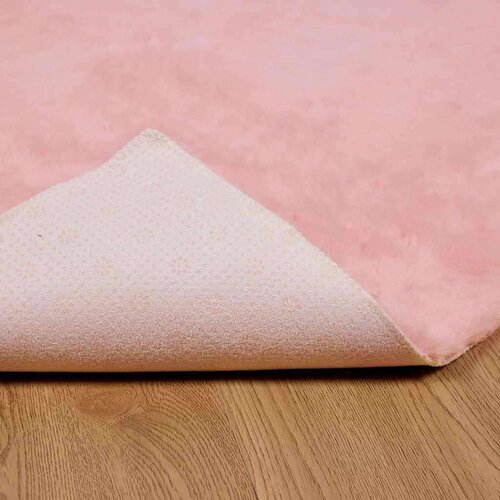  Faux Rabbit Fur Rug Ružičasta 80 x 150 cm Poliester Slike