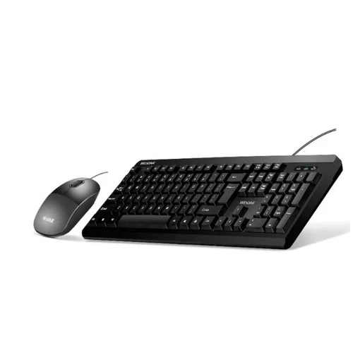 RIFF Wesdar V2 Slim USB Wired Office & Štúdia EN klávesnica + Ergonomická USB káblová myš 1200 dpi čierna, (21167434)