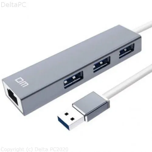dm CHB012 USB 3.0 HUB 3 PORTS + RJ45 Ethernet port