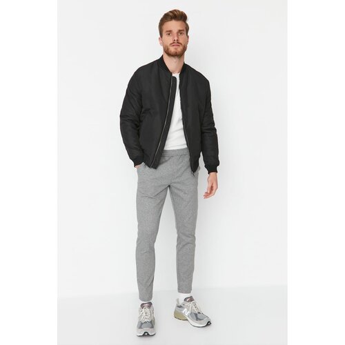 Trendyol Anthracite Men Regular Fit Elastic Waist Knitted Trousers Slike