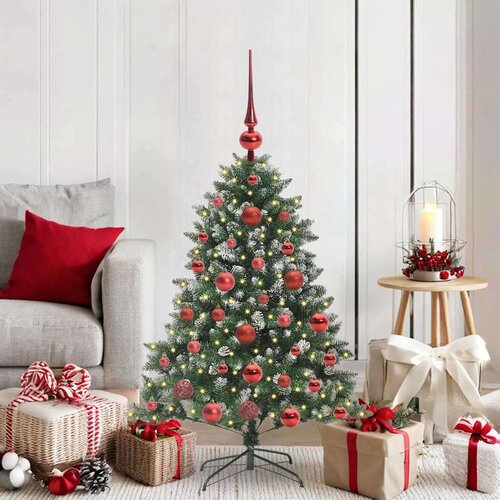 vidaXL Umestno božično drevo med 150 LED Zelena 85 x 85 x 120 cm Cene