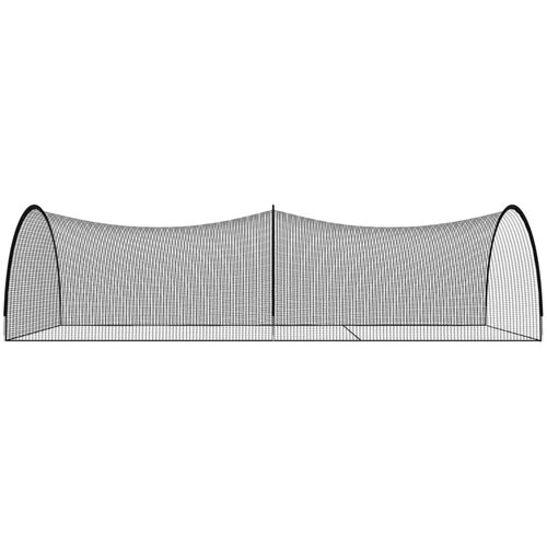  Mreža za kavez za bejzbol crna 900x400x250 cm od poliestera Slike
